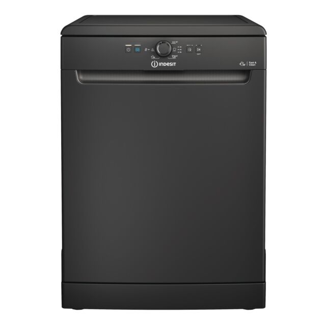Indesit D2FHK26B Dishwasher: full size, black colour - D2F HK26 B UK