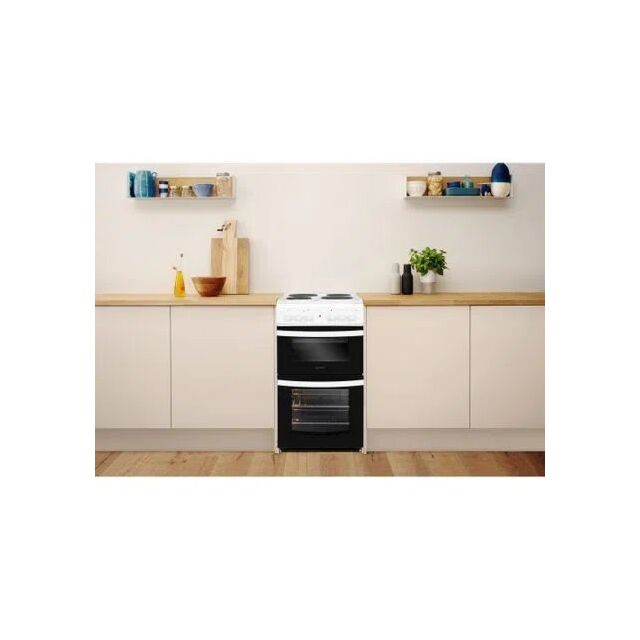 Indesit ID5E92KMW Electric freestanding double cooker: 50cm - ID5E92KMW/UK