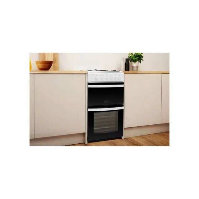 Indesit ID5G00KMWL Gas freestanding double cooker: 50cm - ID5G00KMW/UK /L