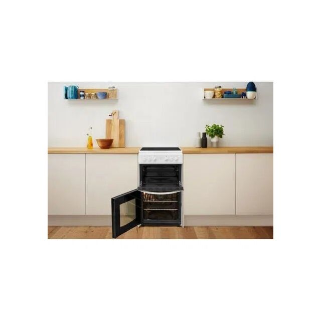 Indesit ID5V92KMW Electric freestanding double cooker: 50cm - ID5V92KMW/UK