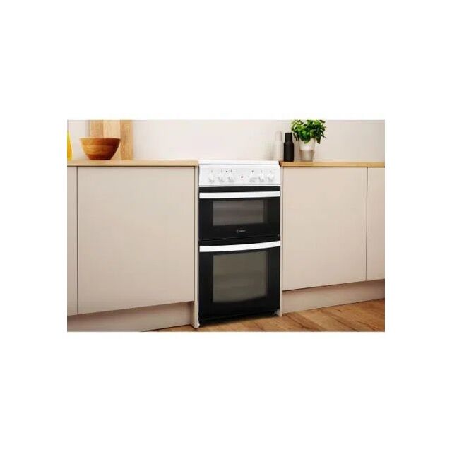 Indesit ID5V92KMW Electric freestanding double cooker: 50cm - ID5V92KMW/UK