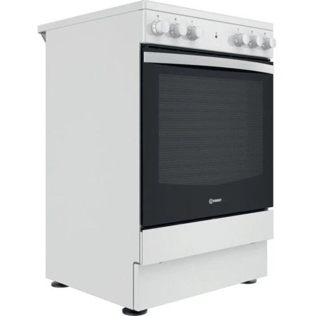 Indesit IS67V5KHW 60cm Single Oven Electric Cooker with Ceramic Hob - White
