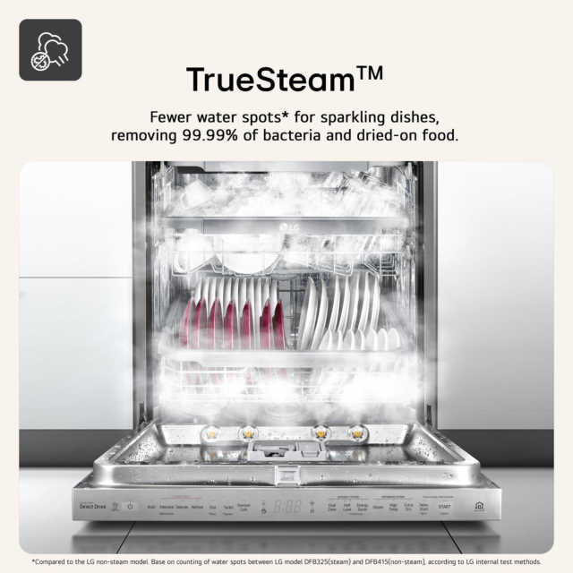 LG TrueSteam QuadWash DF27FVS Dishwasher