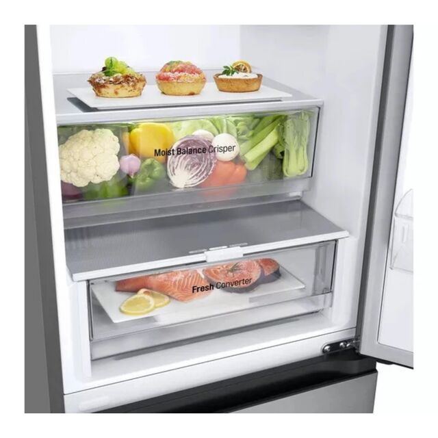 LG GBV3110EPY Fridge Freezer 59.5cm 60/40 No Frost Fridge Freezer - Prime Silver