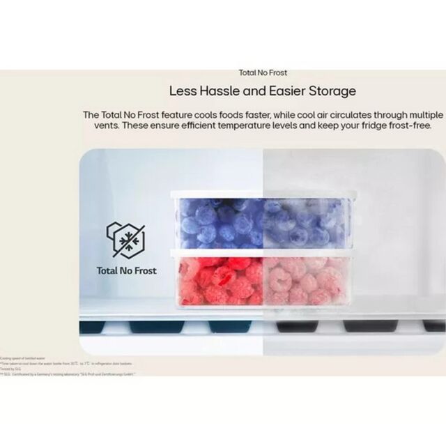 LG GBV3110EPY Fridge Freezer 59.5cm 60/40 No Frost Fridge Freezer - Prime Silver