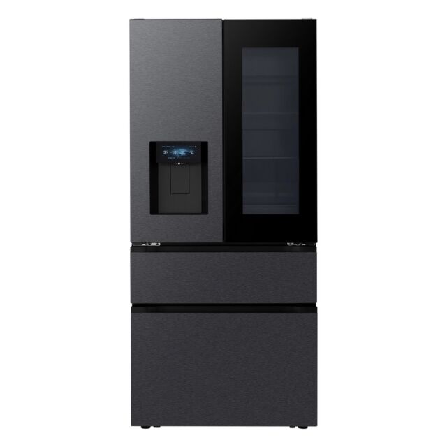LG GMGS50DEEP 550L No Frost American Style French Door InstaView Fridge Freezer - Black