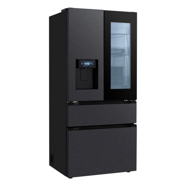 LG GMGS50DEEP 550L No Frost American Style French Door InstaView Fridge Freezer - Black