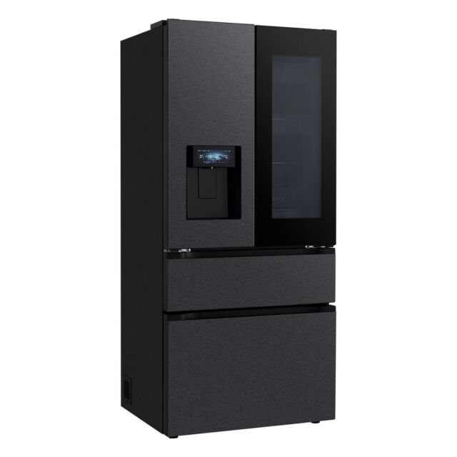 LG GMGS50DEEP 550L No Frost American Style French Door InstaView Fridge Freezer - Black