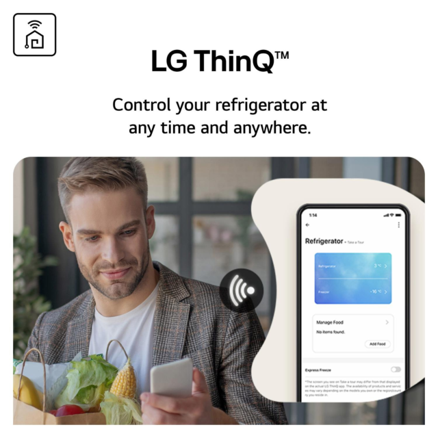 LG GSXE91EVAD 91.3cm Frost Free Fridge Freezer