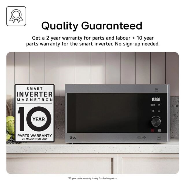 LG MJ3965BPS 39l 1100W Convection Microwave Oven with Touch Control Panel - Black