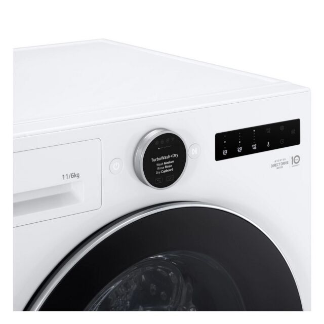 LG WHX9016TLC 11kg/6kg 1400 Spin Washer Dryer - White