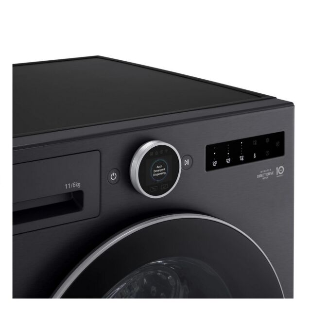 LG WHX9516TBC 11kg/6kg 1400 Spin Washer Dryer - Black