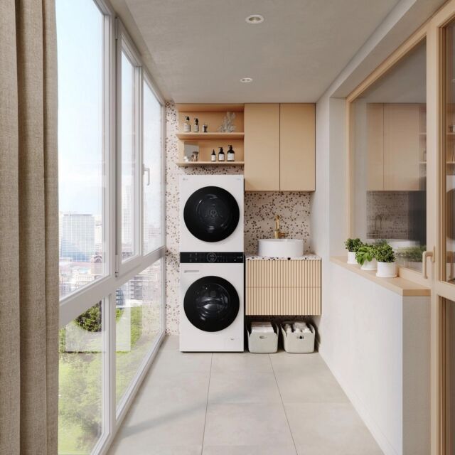 LG WT1210WWF 12kg/10kg 1400 Spin Wash Tower - White