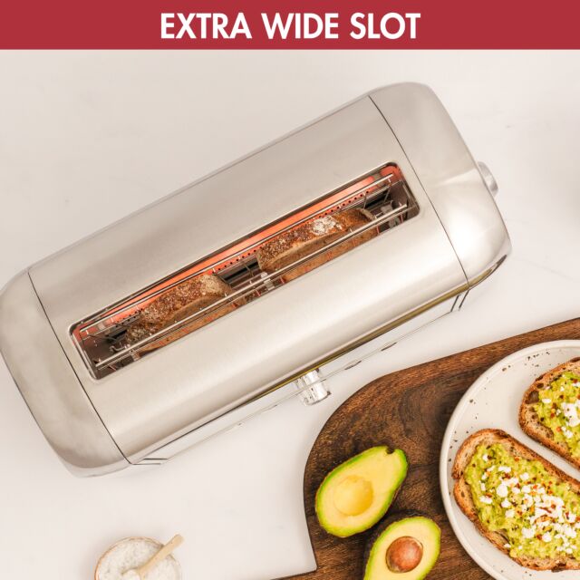 Magimix 11526 Vision Long Slot Toaster - Stainless Steel + Glass 