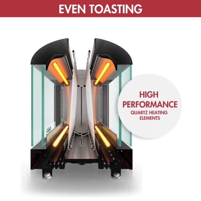 Magimix 11526 Vision Long Slot Toaster - Stainless Steel + Glass 