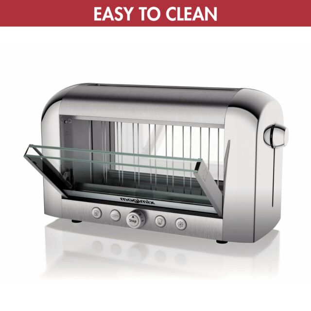 Magimix 11526 Vision Long Slot Toaster - Stainless Steel + Glass 