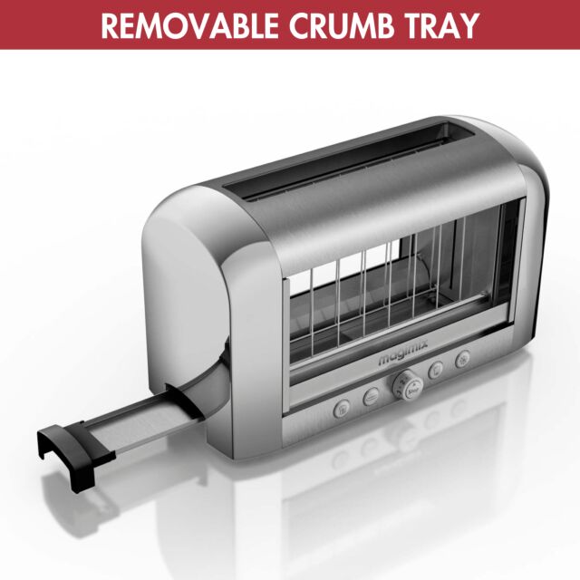 Magimix 11526 Vision Long Slot Toaster - Stainless Steel + Glass 