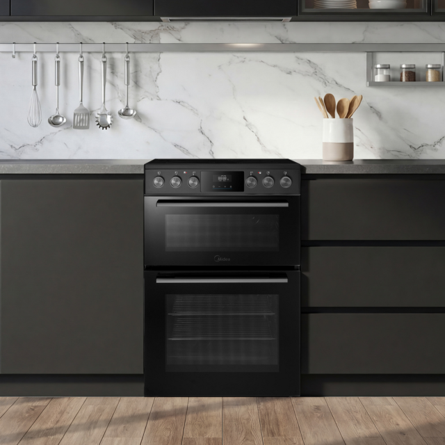 Midea MFO24EME4R118-BK 60cm Double Oven Cooker Black