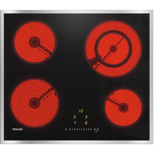 Miele KM 6520 FR 574mm wide, 4 zone ceramic hob inlcuding one vario zone, EasySelect, Timer, Stop+Go