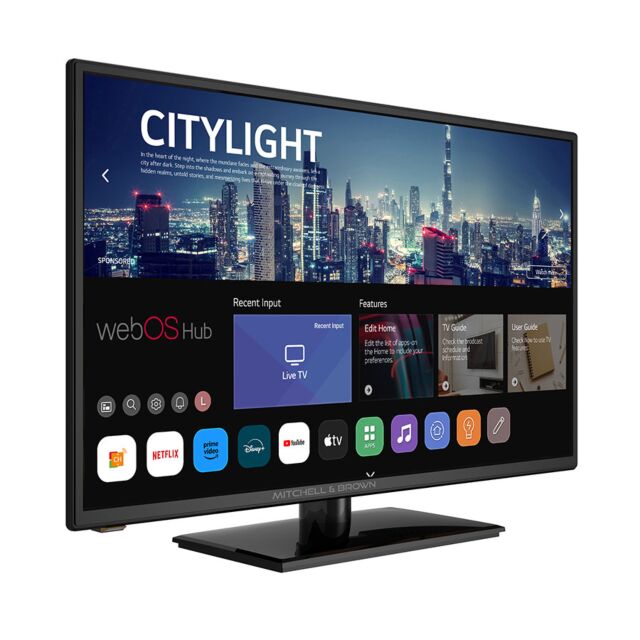 Mitchell + Brown JB-32DVD1811ST 32″ HD Ready Webos Smart DVD TV Combo 12V