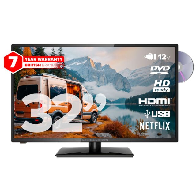 Mitchell + Brown JB-32DVD1811ST 32″ HD Ready Webos Smart DVD TV Combo 12V