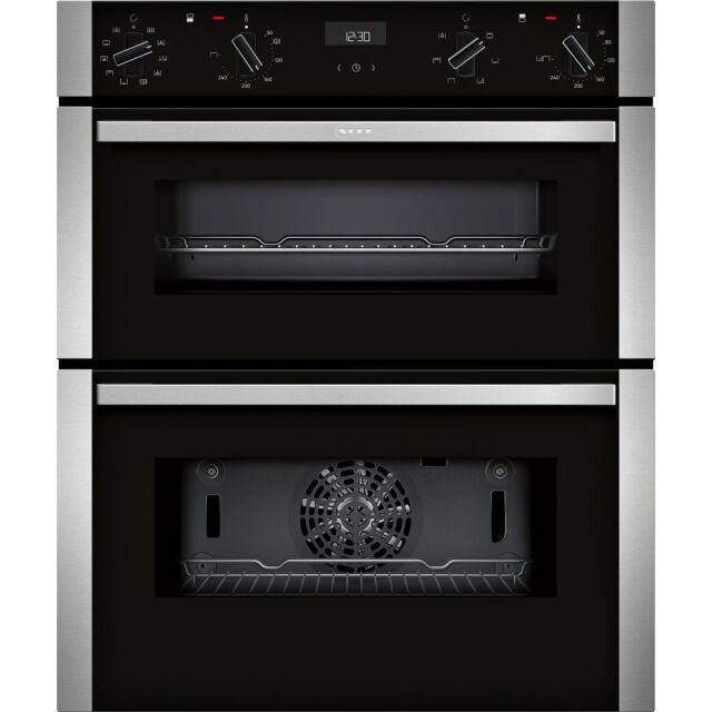 Neff J1ACE4HN0B CircoTherm Main oven, 7 functions, 1 ClipRail, EcoClean back, LCD display. 2nd oven 