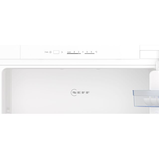 Neff KI1212FE0 87x54 built in fridge, FreshSafe, 4 glass shelves, LED light, fixed hinge