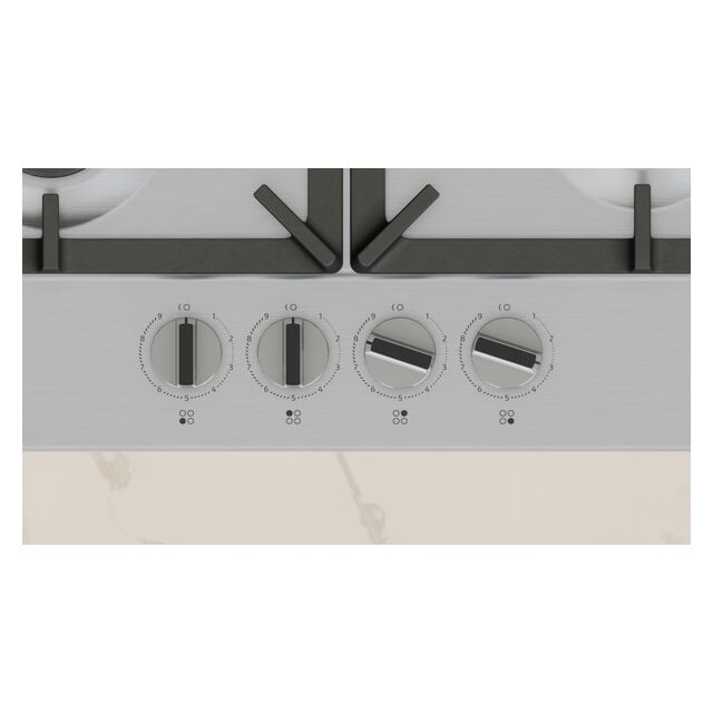 Neff T26CIH8N0 60cm, 4 burner, 3.5kW Wok burner, Optimised FlameSelect, 2 Dishwasher suitable cast i