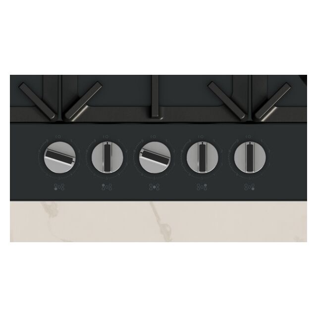 Neff T27CIQ8S0 75cm, 5 burner, 4.0kW Wok burner, Optimised FlameSelect, 3 Dishwasher suitable cast i