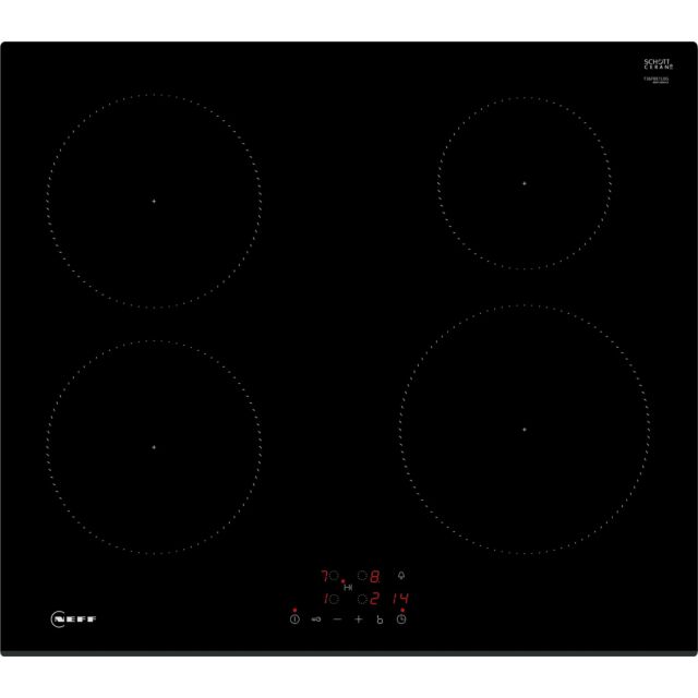 Neff T36FBE1L0G 60cm Induction Hob, Touch Control, 4 zones, Front Bevel, Plug and Play with GB plug