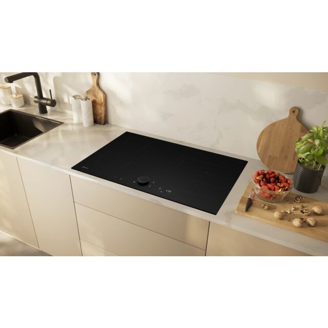 Neff T68NUV4A0 80cm Flex Induction Hob, Matt Black Design glass, Red/White Display, Anthracite Grey 