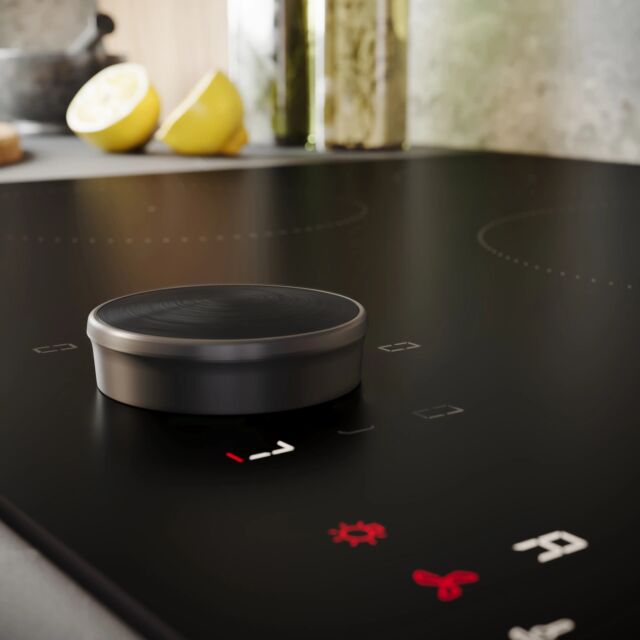 Neff T68NUV4A0 80cm Flex Induction Hob, Matt Black Design glass, Red/White Display, Anthracite Grey 