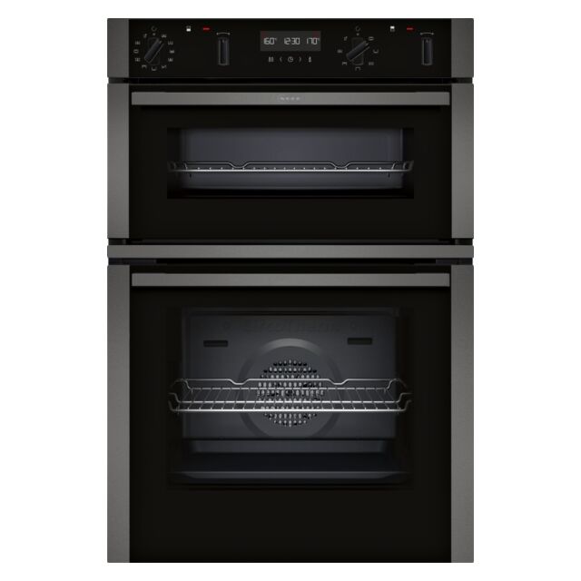 Neff U2ACH7AG7B CircoTherm Main oven, 8 functions, 2nd oven 4 functions. Electronic, LCD display and