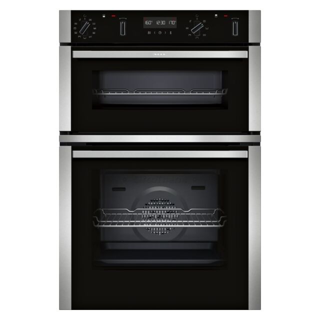 Neff U2ACH7AN7B CircoTherm Main oven, 8 functions, 2nd oven 4 functions. Electronic, LCD display and