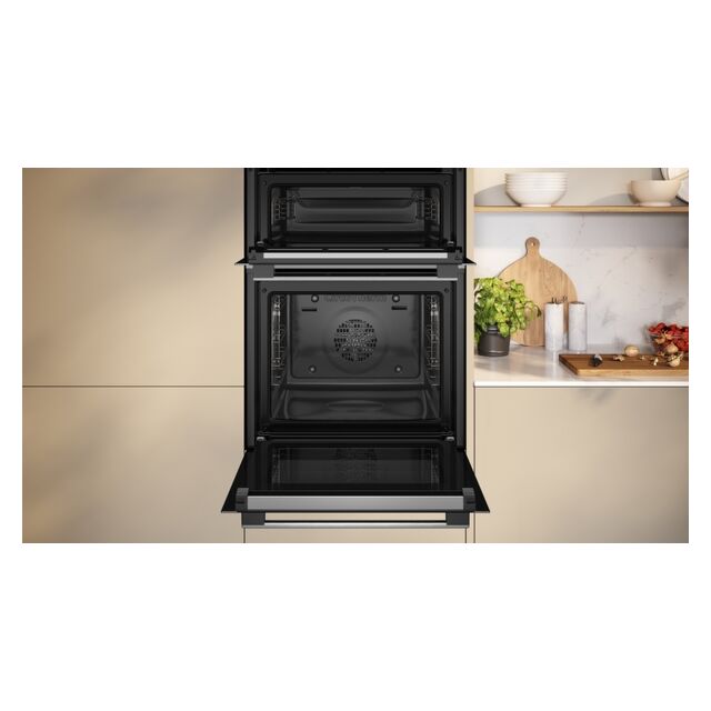 Neff U2ACH7AN7B CircoTherm Main oven, 8 functions, 2nd oven 4 functions. Electronic, LCD display and