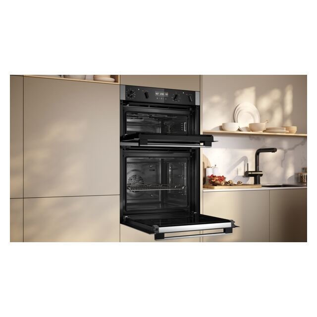 Neff U2ACH7AN7B CircoTherm Main oven, 8 functions, 2nd oven 4 functions. Electronic, LCD display and