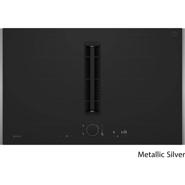 Neff V68YYX4B0 Flex Design, 80cm Venting Hob, 2 x Flex + Ventilation, Matt Black Design glass, Twist