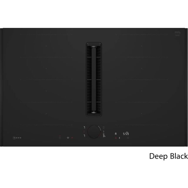Neff V68YYX4B0 Flex Design, 80cm Venting Hob, 2 x Flex + Ventilation, Matt Black Design glass, Twist