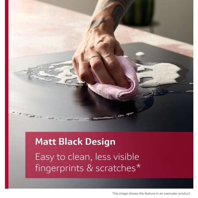 Neff V68YYX4B0 Flex Design, 80cm Venting Hob, 2 x Flex + Ventilation, Matt Black Design glass, Twist