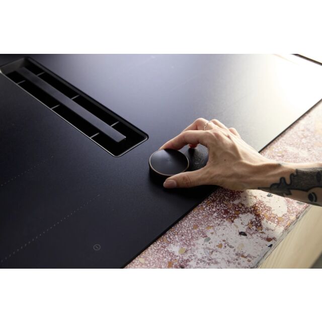 Neff V68YYX4B0 Flex Design, 80cm Venting Hob, 2 x Flex + Ventilation, Matt Black Design glass, Twist
