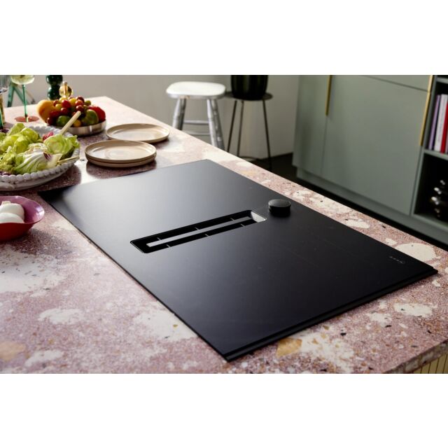 Neff V68YYX4B0 Flex Design, 80cm Venting Hob, 2 x Flex + Ventilation, Matt Black Design glass, Twist