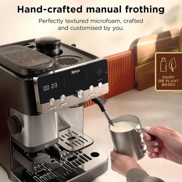 Ninja ES301UK Luxe Café MINI Espresso Coffee Machine, Black/Silver