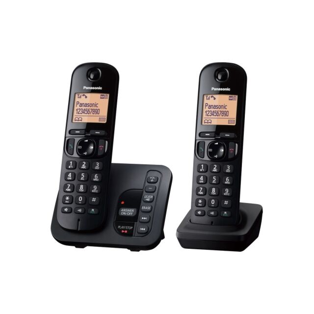 Panasonic KX-TGC222EB Digital Cordless Answerphone - Twin