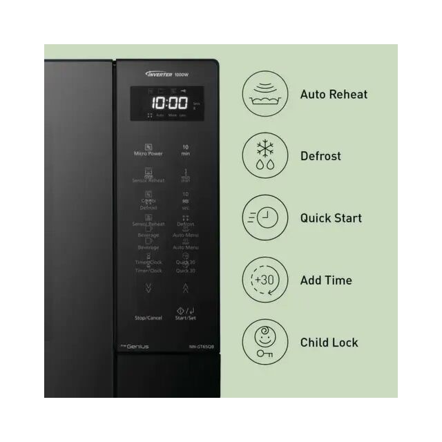 Panasonic NN-ST65QBBPQ 1000W Solo Genius Tech Microwave
