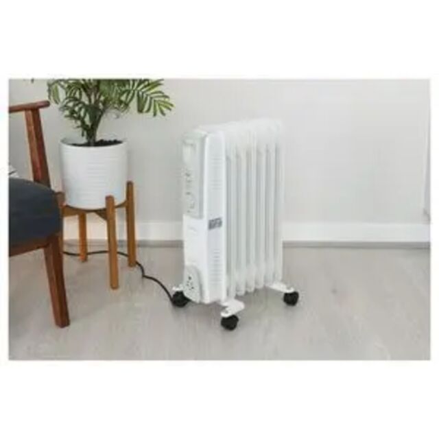 Pifco 203854 Oil Filled Radiator - No Timer 1.5Kw