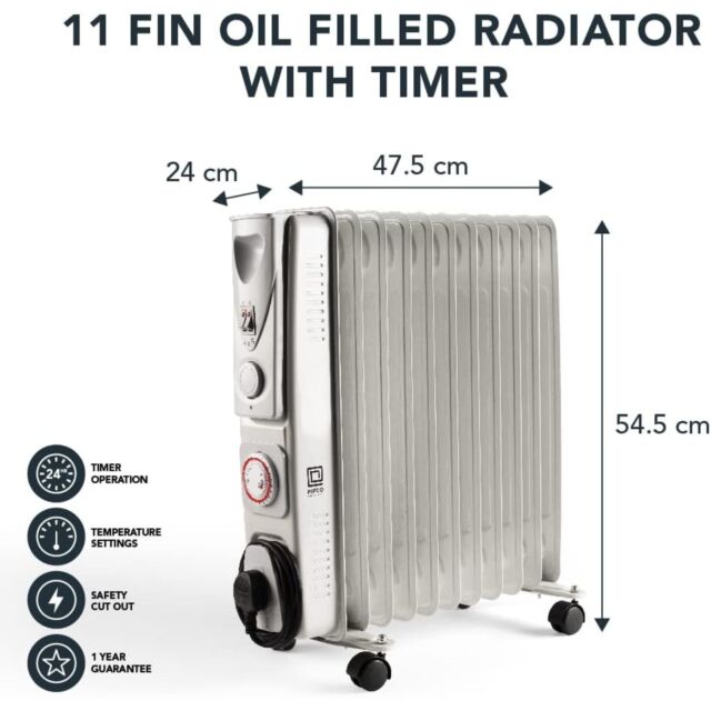 Pifco 203885 2.5 Kw Convector - Timer