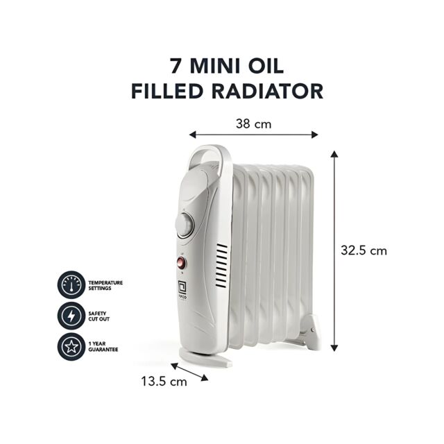 Pifco 203915 Oil Filled Radiator - 800w