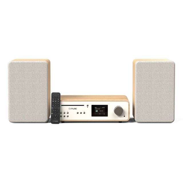 PURE 252807 Classic Stereo Cotton White/Oak EU/UK 