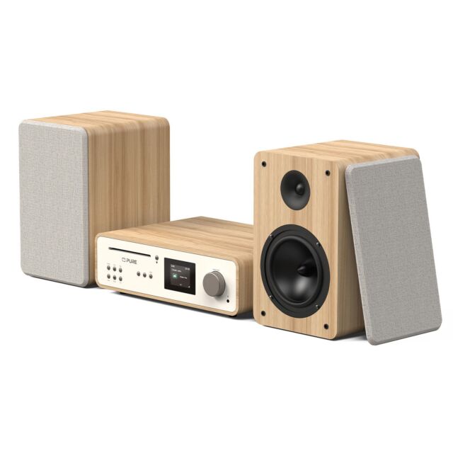 PURE 252807 Classic Stereo Cotton White/Oak EU/UK 