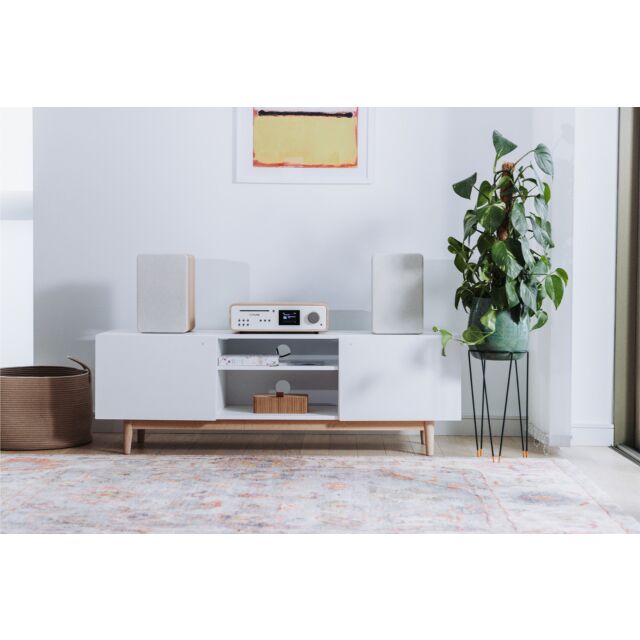 PURE 252807 Classic Stereo Cotton White/Oak EU/UK 